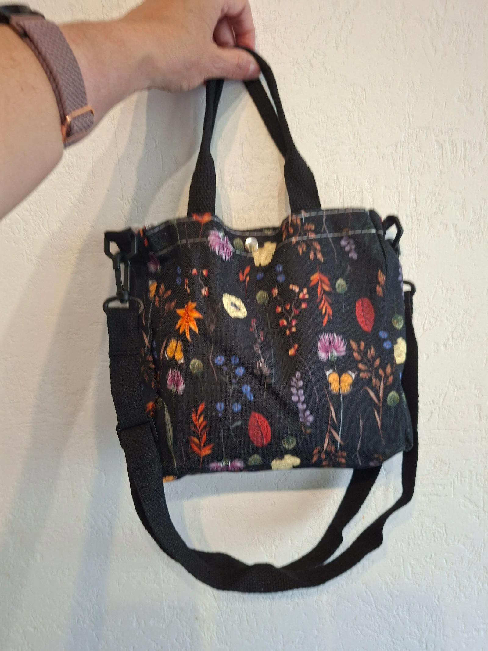 Sac cabas en tissu fleuri – Neuf